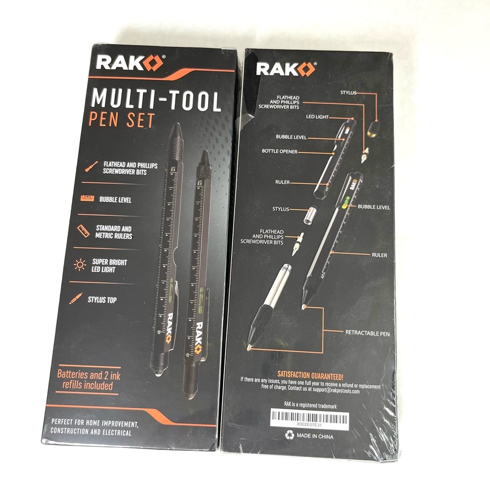 Rak TWO Multi-tool Pen per Set 2 SETS NIB DAD GIFT  Stocking Stuffer